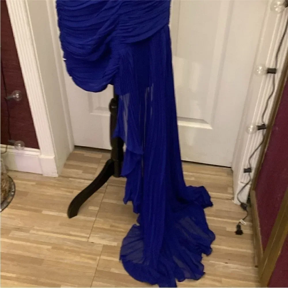 Alfombre Roja Elegant Blue Halter Dress, M